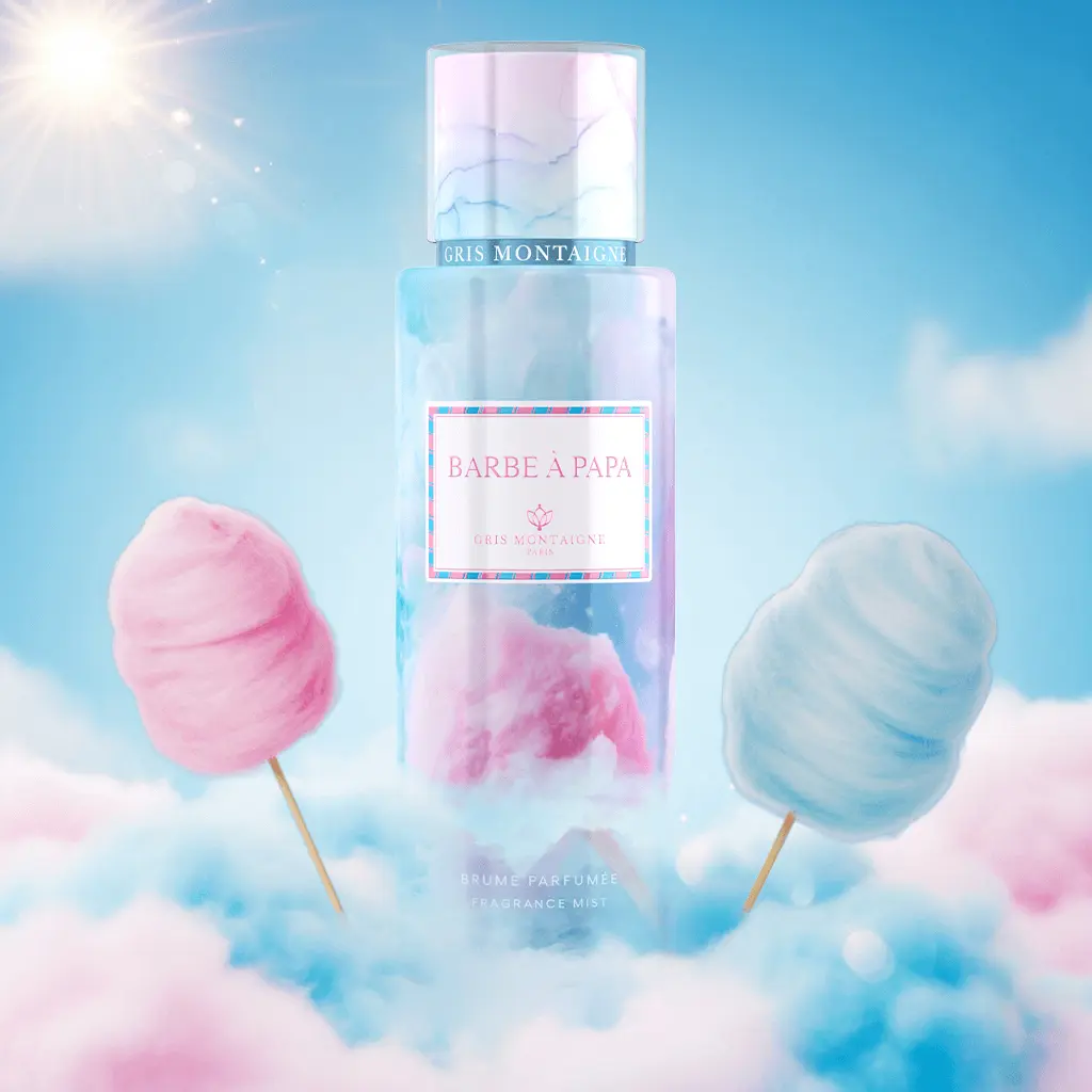 POSTER BARBE A PAPA - BRUME PARFUMEE - GRIS MONTAIGNE PARIS
