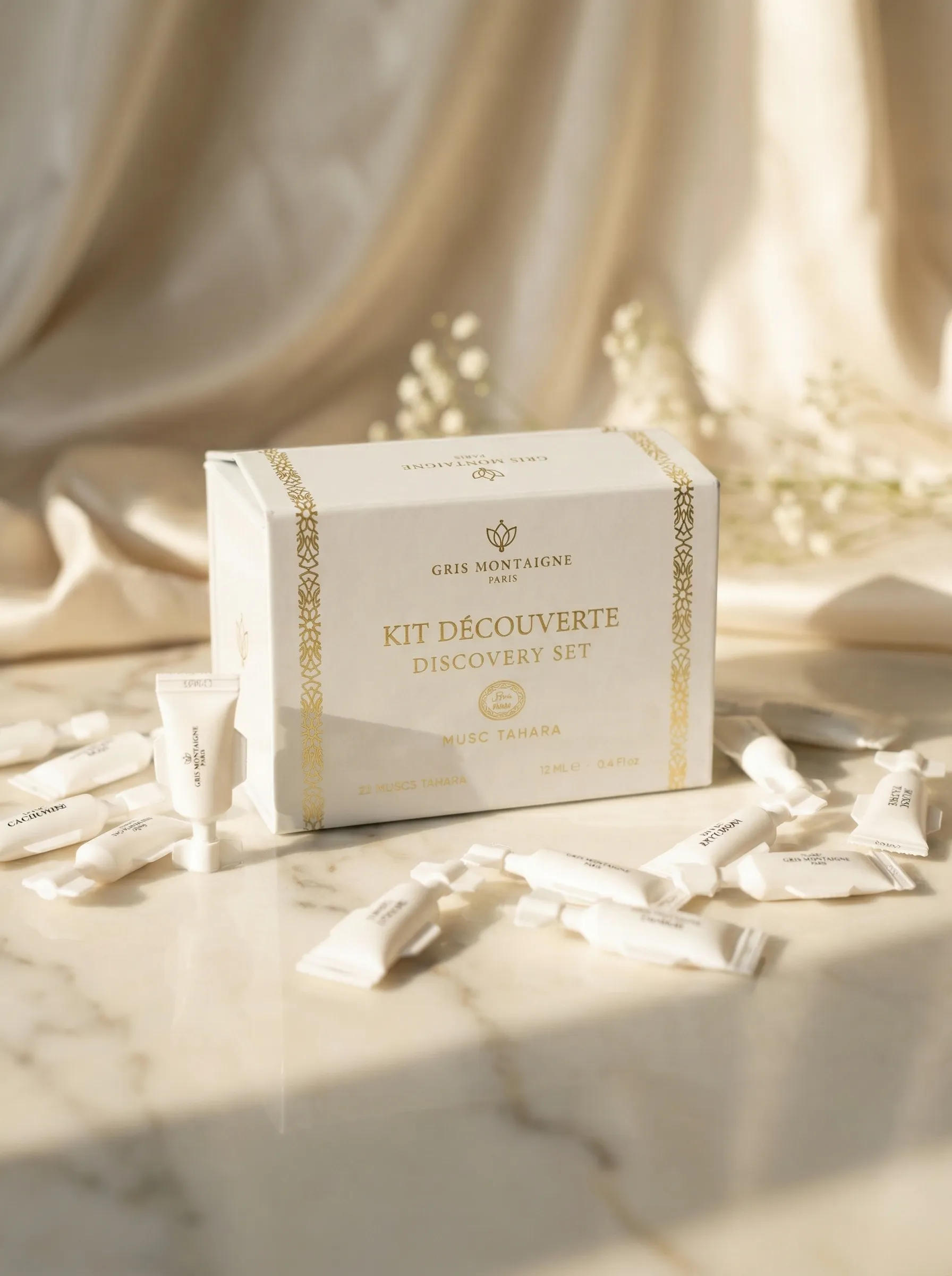 Kit Découverte Musc Tahara – 22 Échantillons | Gris Montaigne Paris